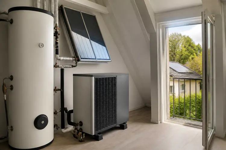 Zonneboiler & warmtepomp combo